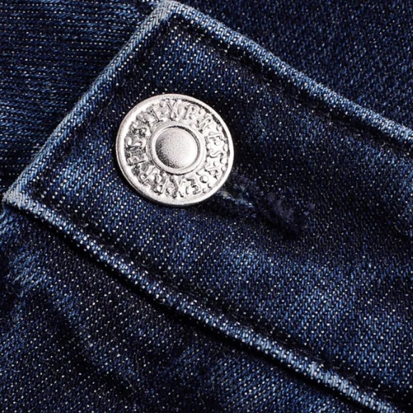 Express Slim Straight Dark Wash Stretch Jeans Size 31/32 - Picture 5 of 11